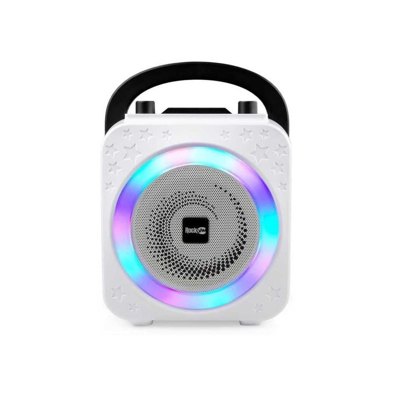 RockJam 10-Watt Rechargeable Bluetooth Karaoke Machine with Two Mics, Lightshow & Voice Effects - Image 2